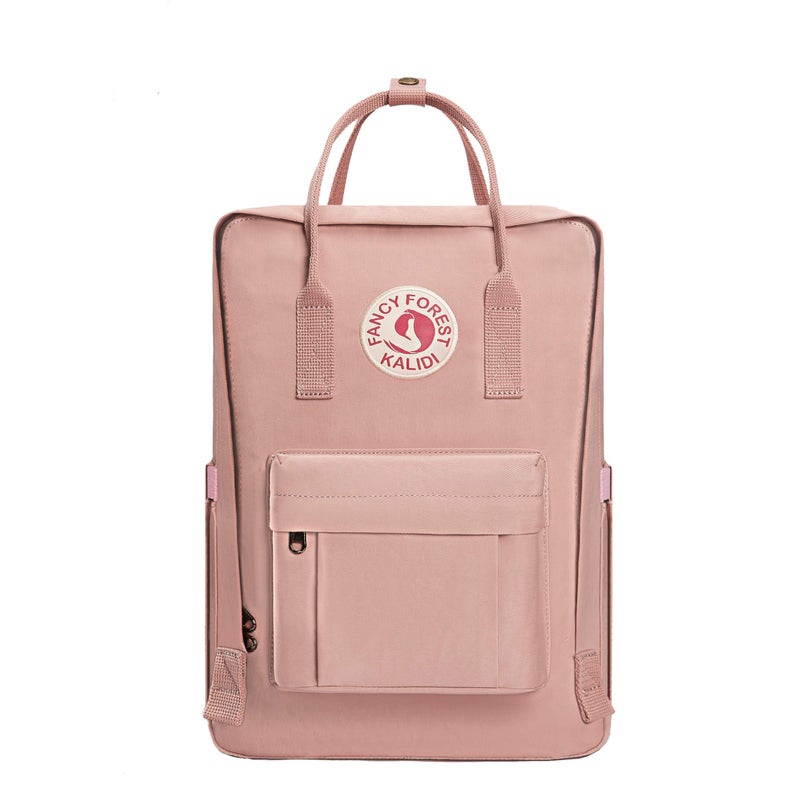 KALIDI Casual Laptop Backpack 15 Inches Classic Camping Rucksack Travel Outdoor Square Daypack College Hiking Gym Bag, Pink - Image 1